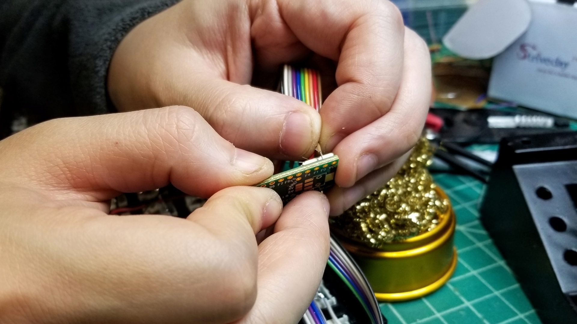 Soldering wires to the Teensy