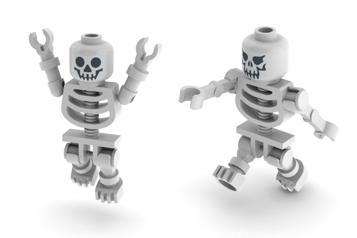 Lego skeleton models from GrabCAD