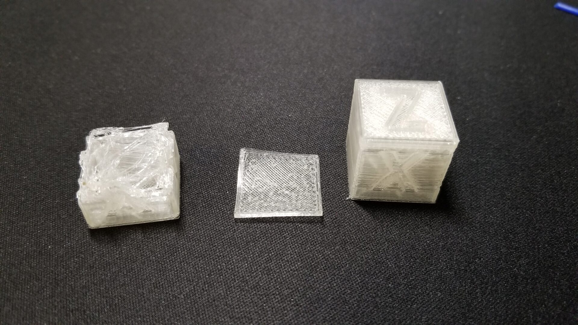 Ninjaflex calibration cube attempts