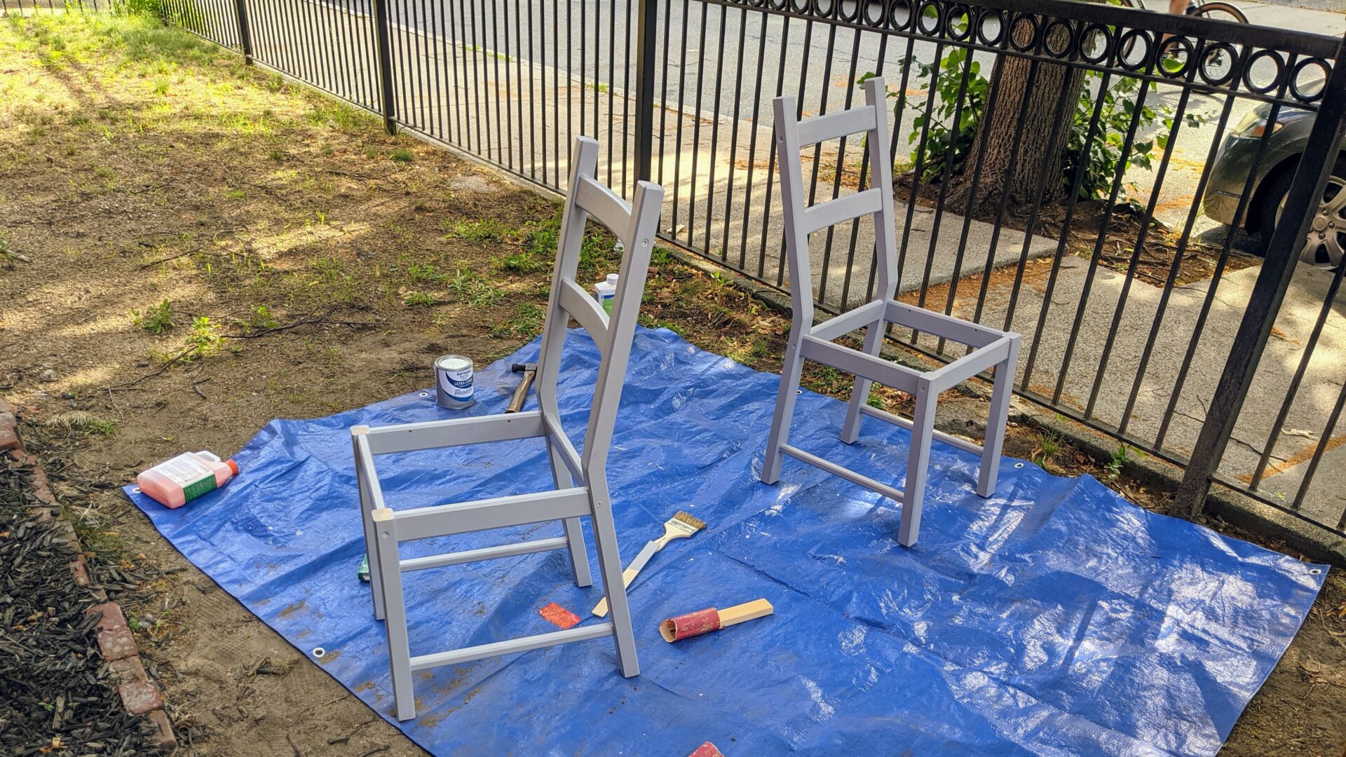 Chairs primed