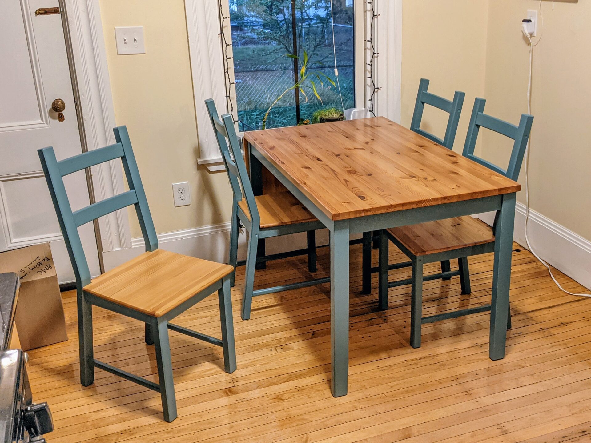 Finished table and chairs