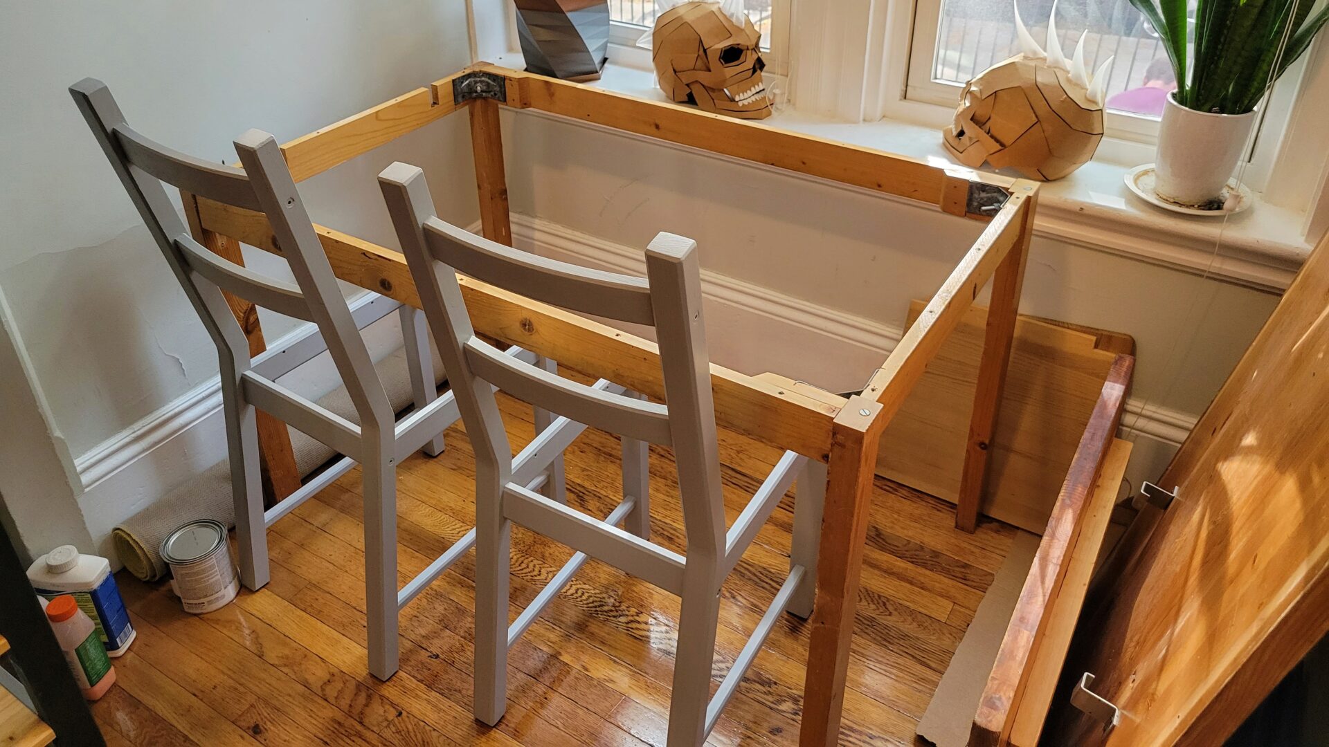 Dis-assembled table