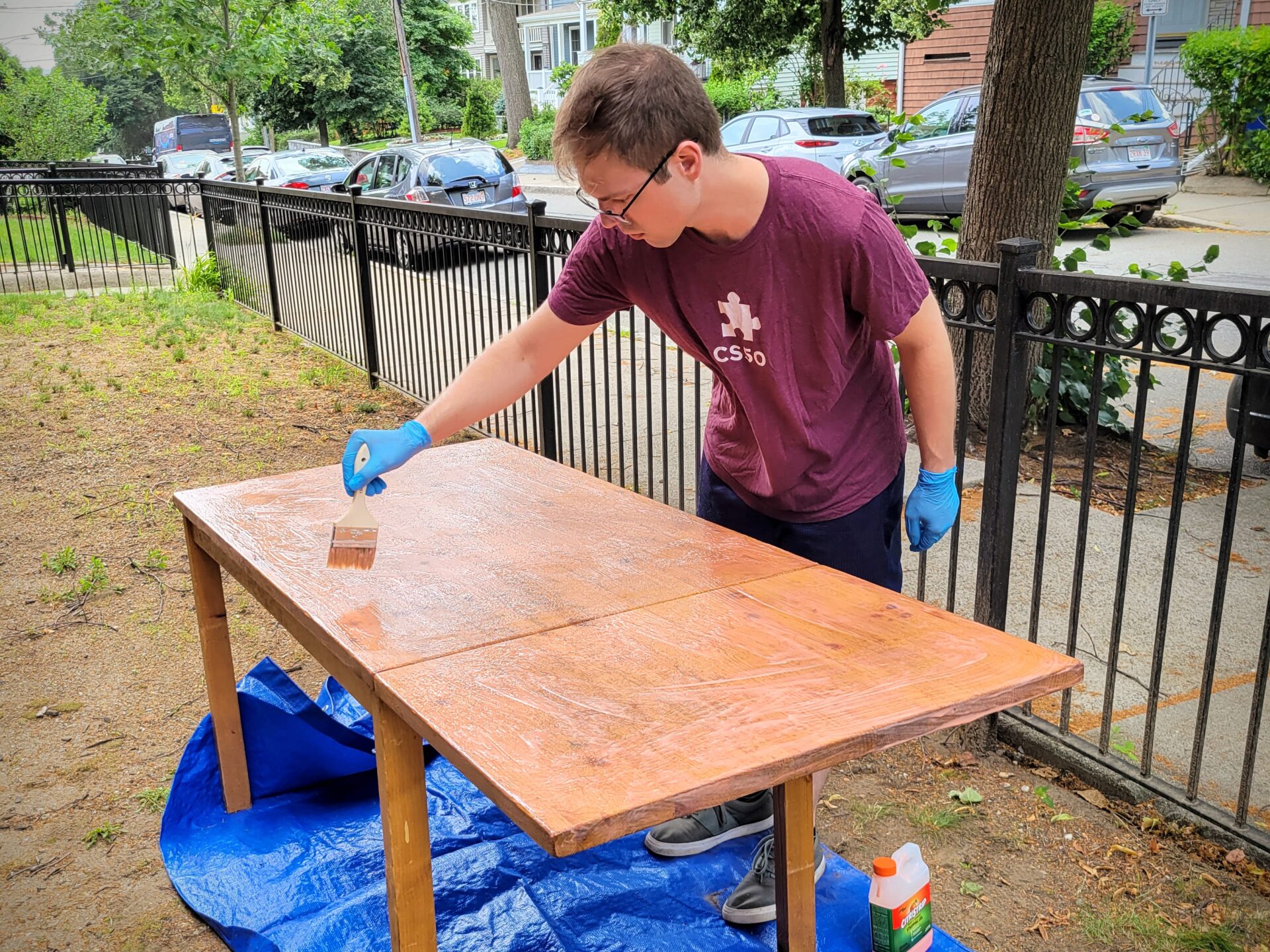 Stripping the table