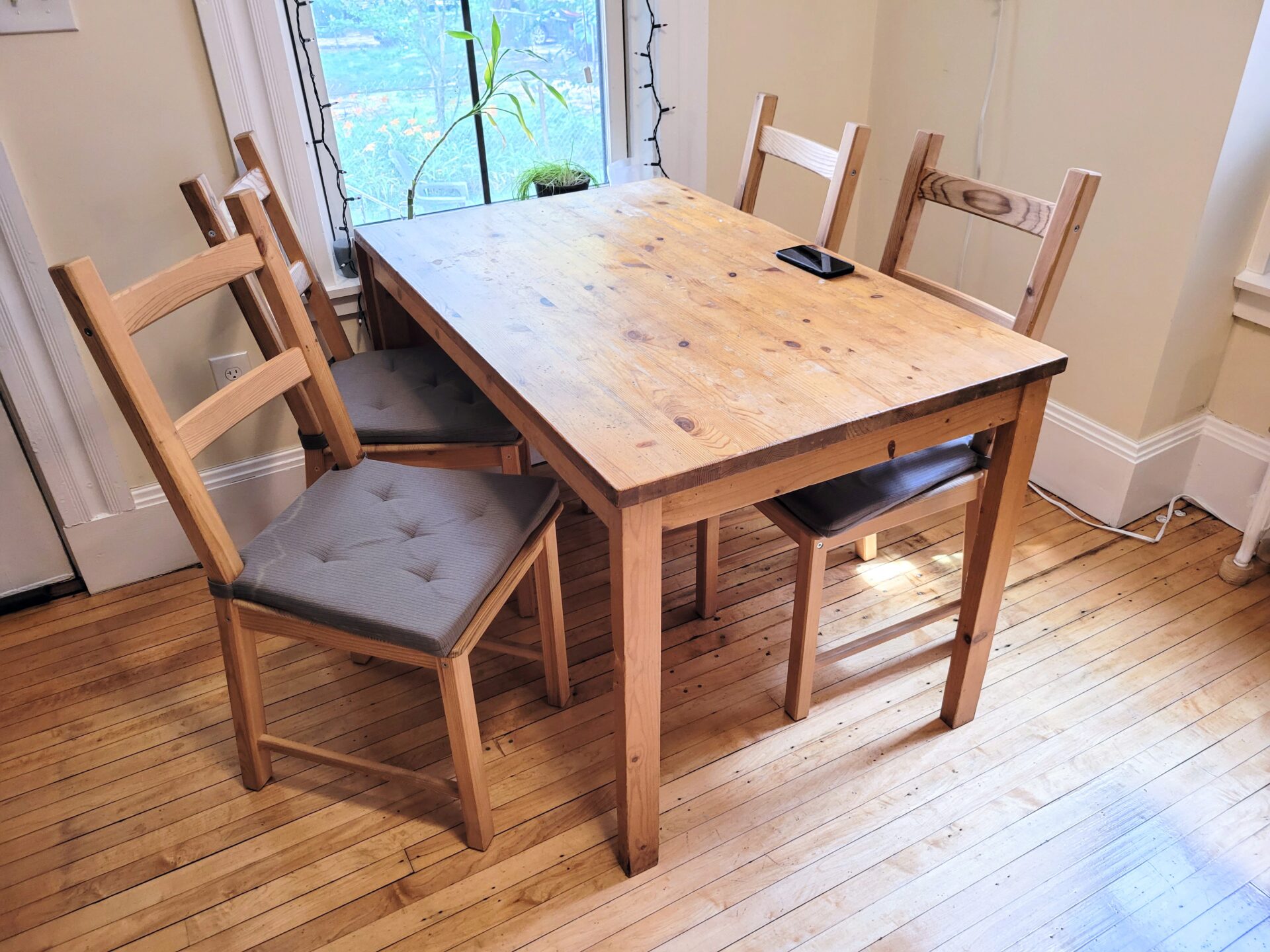 Table before stripping